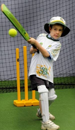 A junior cricketer.