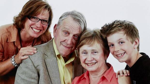 Rosie with her father, Geoff, stepmother, Josephine, and Luke, in 2012. Picture: courtesy of Rosie Batty