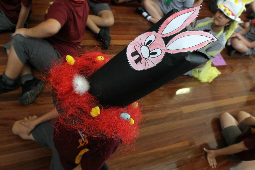 Corrimal East Public School celebrates the coming Easter break. Picture: GREG TOTMAN