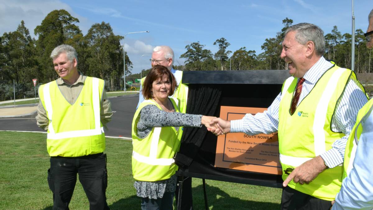 South Coast MP Shelley Hancock and Roads Minister Duncan Gay open the South Nowra upgrade of the Princes Highway.