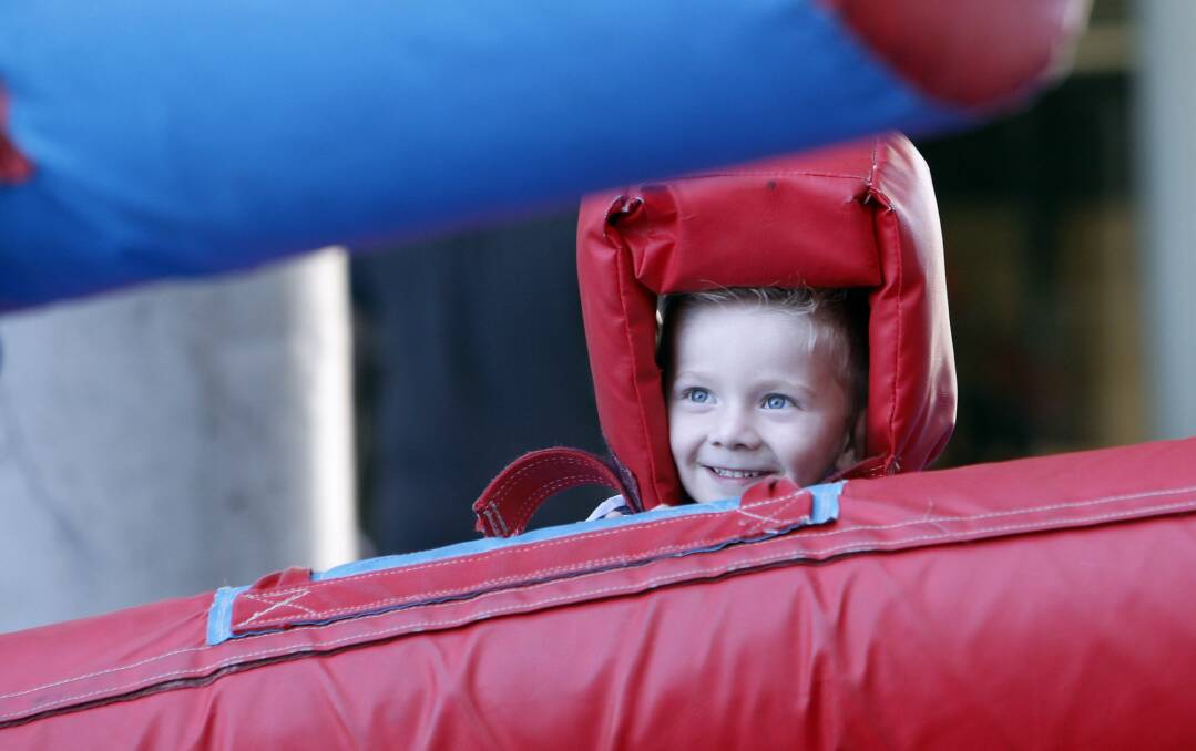 Cohen enjoying the Easter activities in Crown Street Mall. Picture: ANDY ZAKELI
