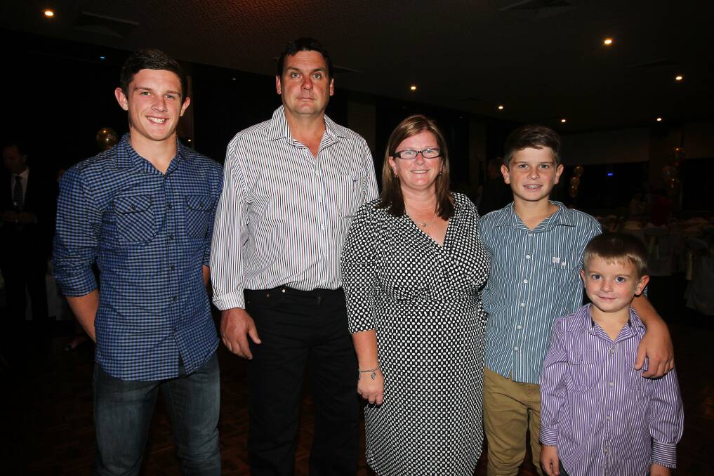 Josh, Steven, Kendra, Thomas and Samuel Fattore at Centro Wollongong.