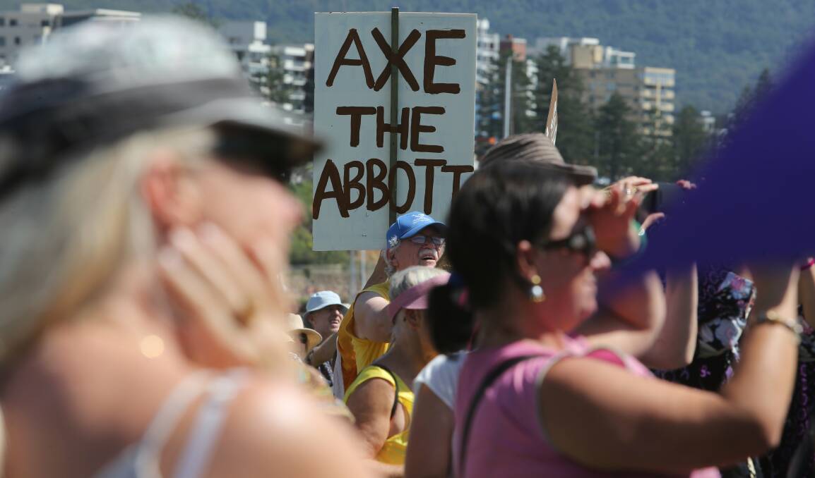 Marchers make their way to Flagstaff Hill. Picture: ROBERT PEET