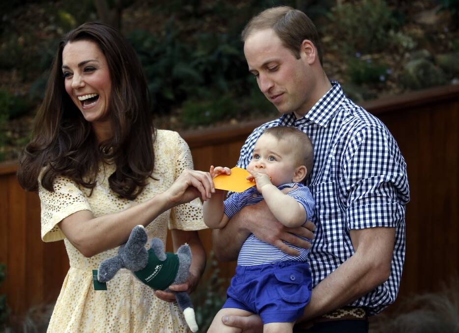 Prince William and his wife Catherine, the Duchess of Cambridge, enjoy Taronga Zoo with their son Prince George. Picture: REUTERS 