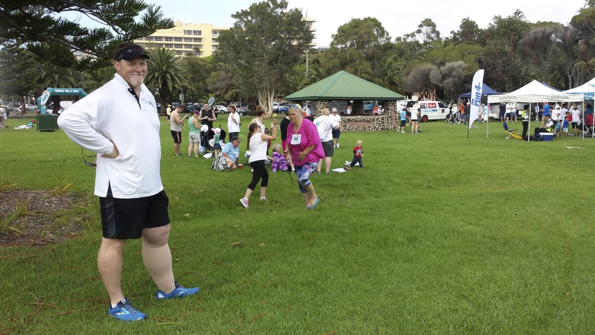  Andrew Rust at the Melanoma March in Stuart Park. Picture: GREG TOTMAN