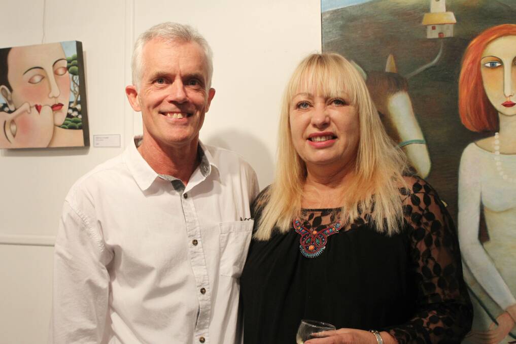 Chris Keane and Rosemary Winkler at Art Arena.