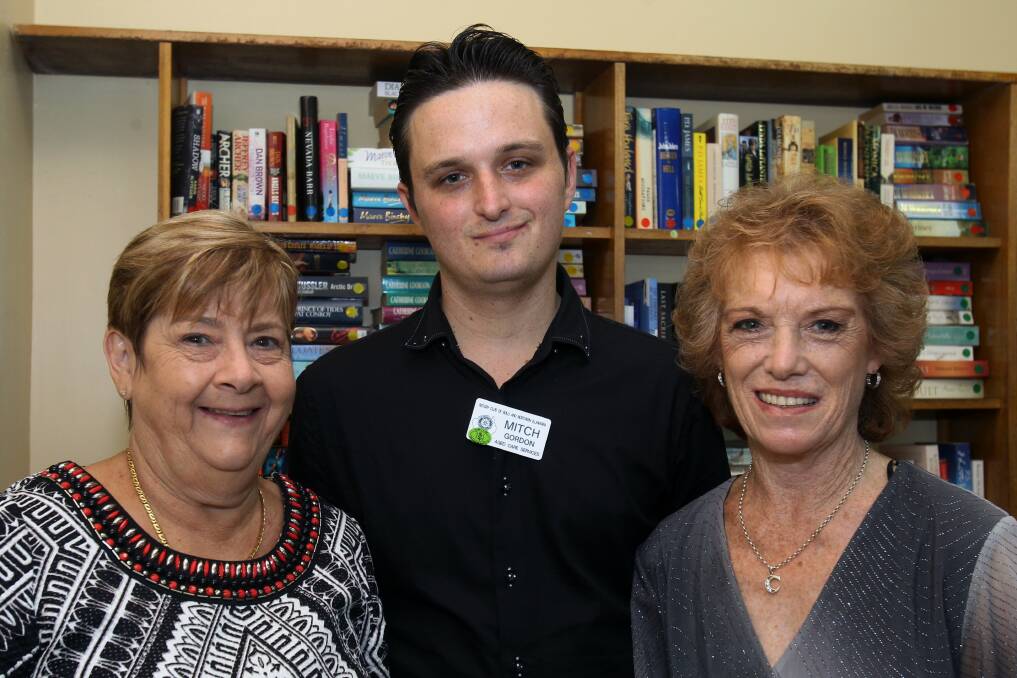 Judy Mann, Mitchell Gordon and Christine Hickson at the Rotary Club anniversary.