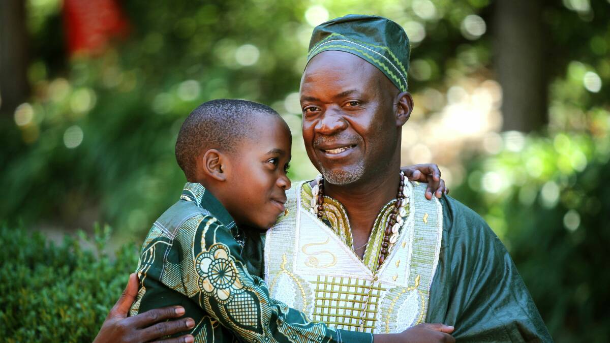 Hyeronime Tshilenji from the Congo and his son Christian Bukasa. Picture: SYLVIA LIBER