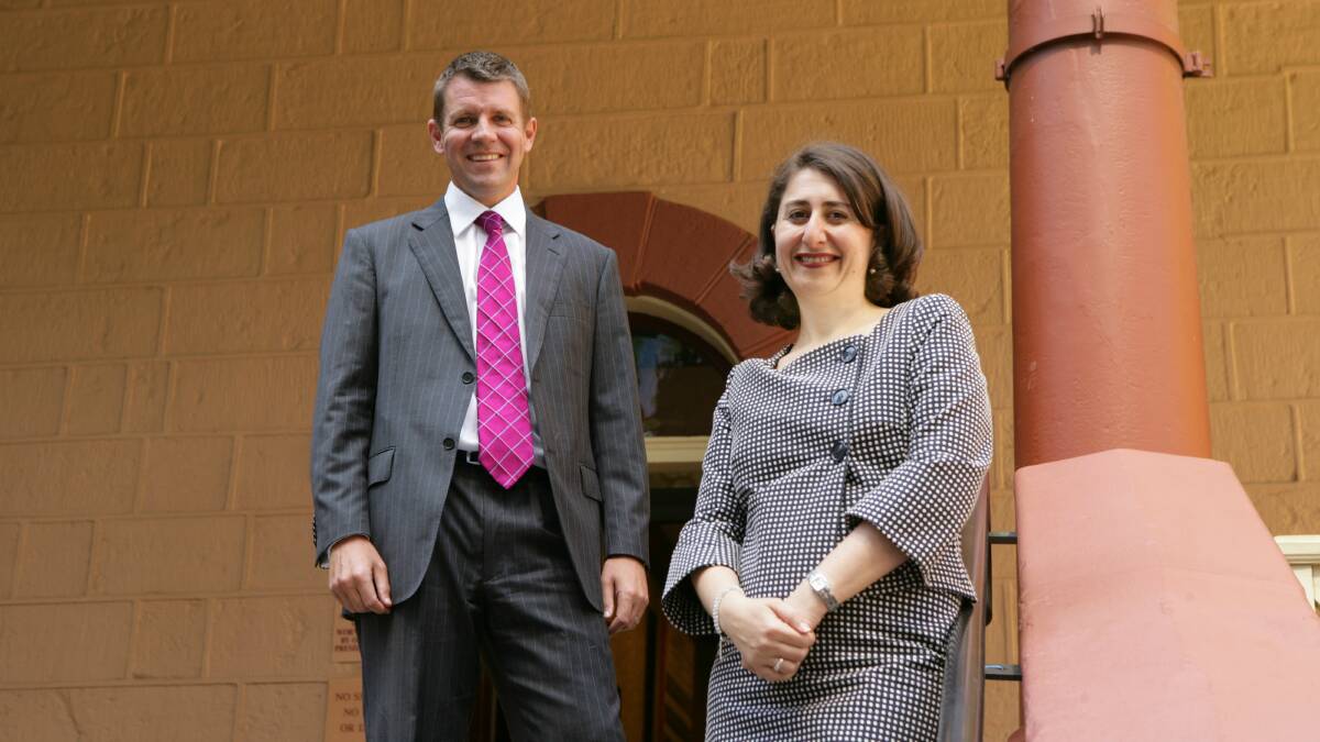Mike Baird has been elected premier, while Gladys Berejiklian has become deputy leader. Picture: MARCO DEL GRANDE
