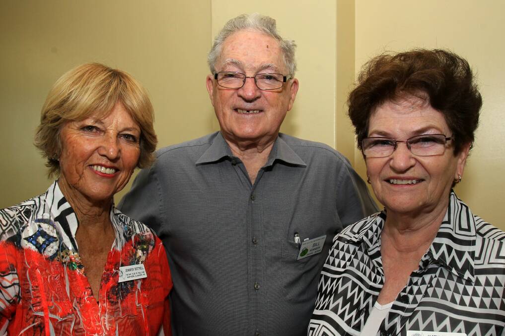 Jennifer Bottrell, Bill and Kath Kennedy at the Rotary Club anniversary.