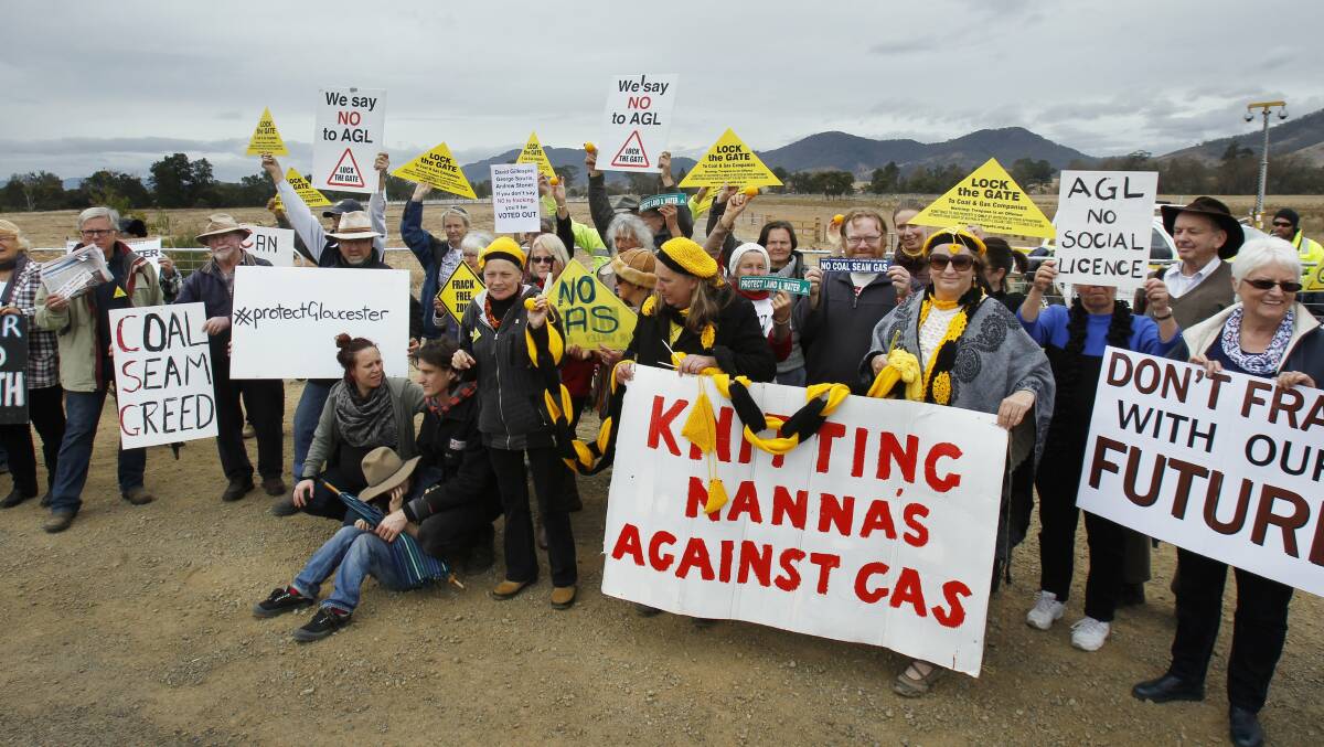 Anti-CSG protesters at Gloucester argue the project's risks are simply too high. Picture: MAX MASON-HUBERS