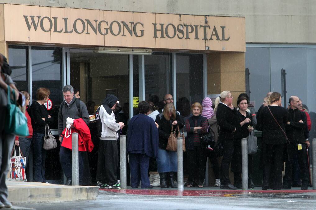 Wollongong Hospital was evacuated on Tuesday. Picture: GREG TOTMAN