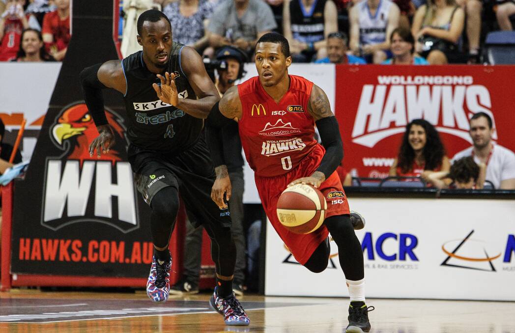 Gone: Hawks import Jahii Carson (right) has reported signed to play in Serbia. Picture: CHRISTOPHER CHAN 