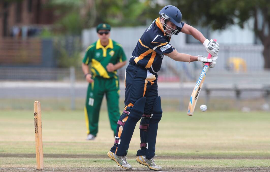 In control: Lake Illawarra skipper Brendan White (batting) took 6-13 as the Lakers close in on an outright win over Shellharbour in South Coast Premier League. Picture: ADAM McLEAN