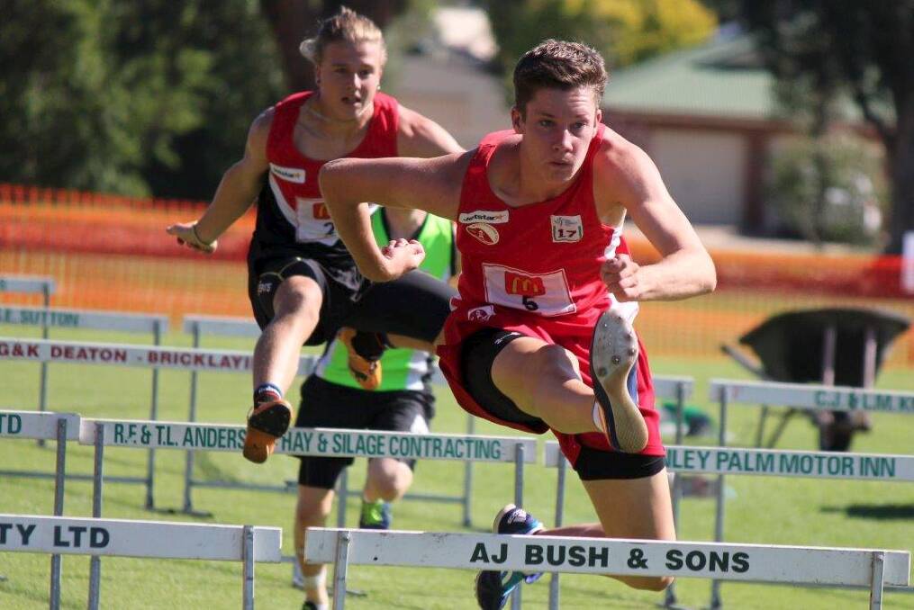 Class: Jarrod Twigg set a record in winning the under 17s  110 metres hurdles.