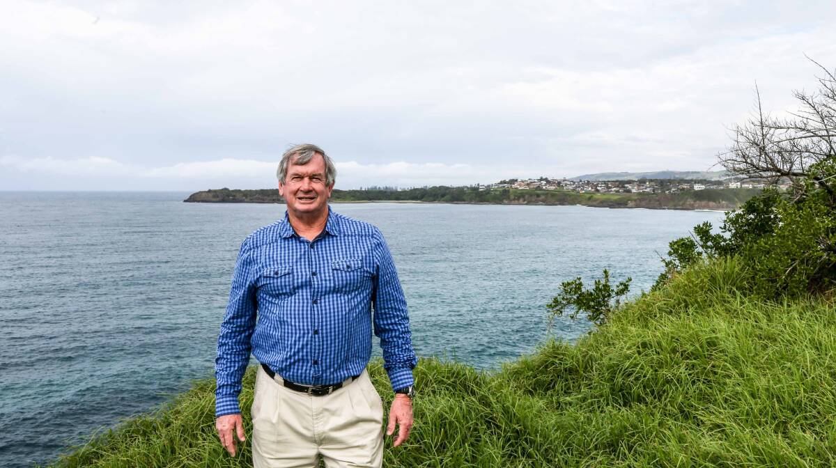 Up there: Cr Mark Way has lobbied council for a Minnamurra Headland whale-watching platform. Picture: GEORGIA MATTS