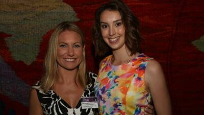 JCI Illawarra president Jesy Pinkerton (right) with the NSW Young Woman of the Year winner Annabelle Chauncy OAM. Picture by Greg Ellis.

