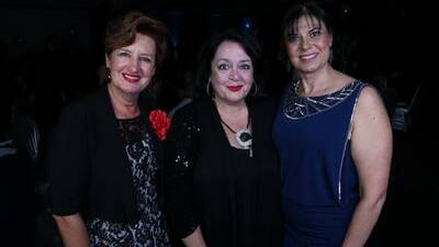 IRT Foundation Committee chairperson Dr Lee Moerman, Wendy Harmer and IRT CEO Nieves Murray at the launch of the foundation at the Novotel Wollongong Northbeach in late 2014. Picture by Greg Ellis.
