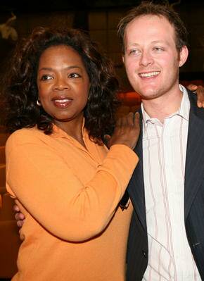Michael Cassel with Oprah Winfrey in Africa.
