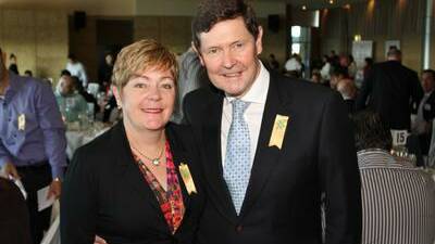 Federal minister Kevin Andrews (right) and his wife Margaret at the 2014  Wollongong City Breakfast. Picture by Greg Ellis.

