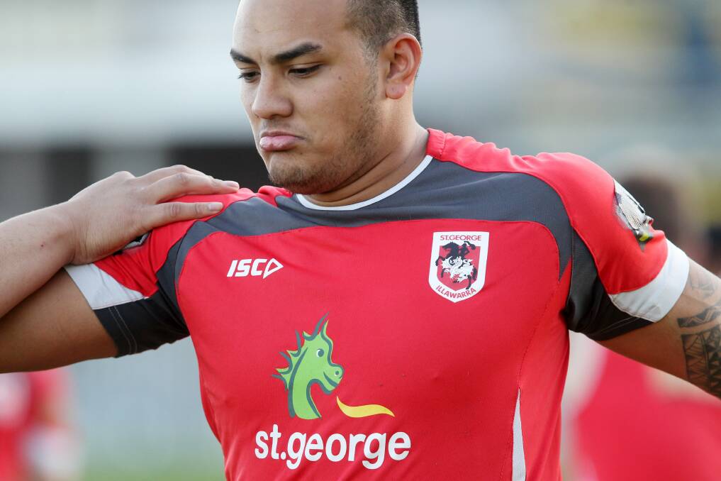 Dragons prop Addin Fonua-Blake has been charged with assault. Picture: GREG TOTMAN