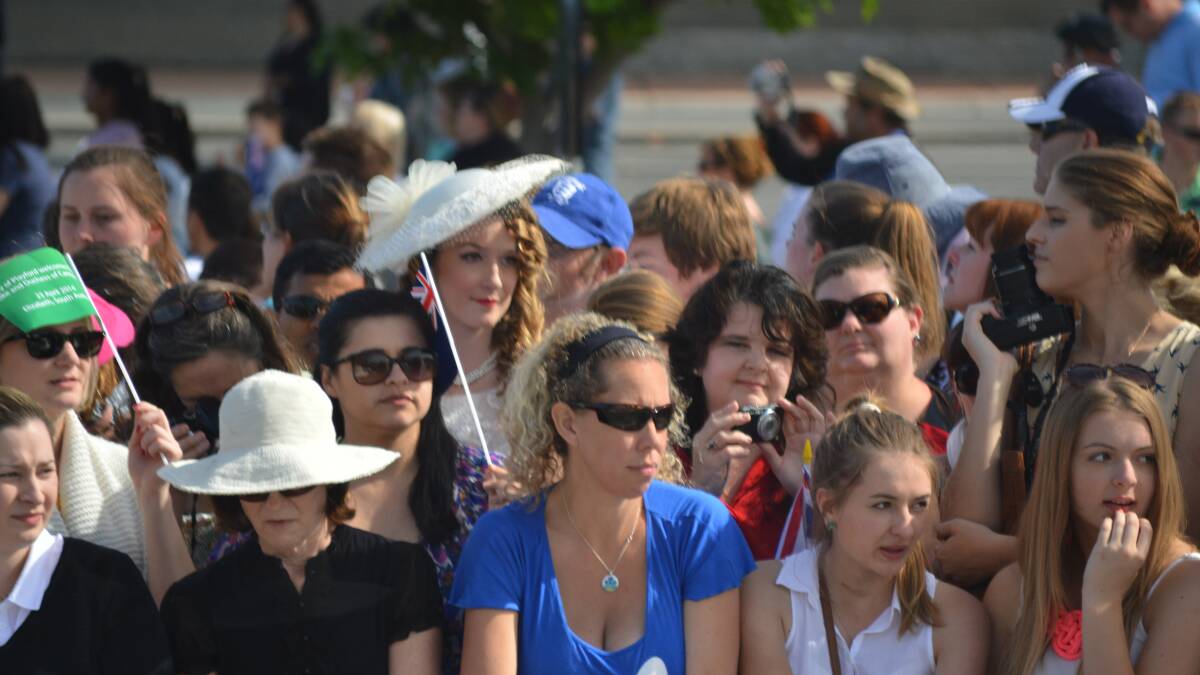 Some of the crowd dressed up for the Royal visit to South Australia. Picture: Joanne Fosdike