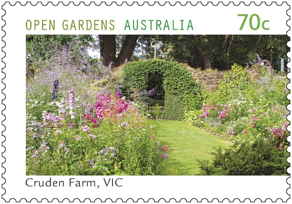 The Cruden Farm stamp available for collection. Photo: Supplied.