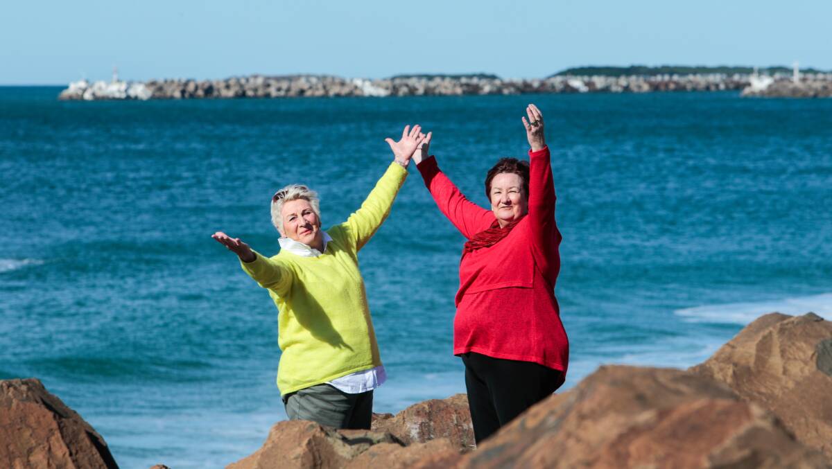 Lyn Toohey and Marion Millar are among the first who want to help make cruise ship passengers welcome. Picture: Adam McLean.


