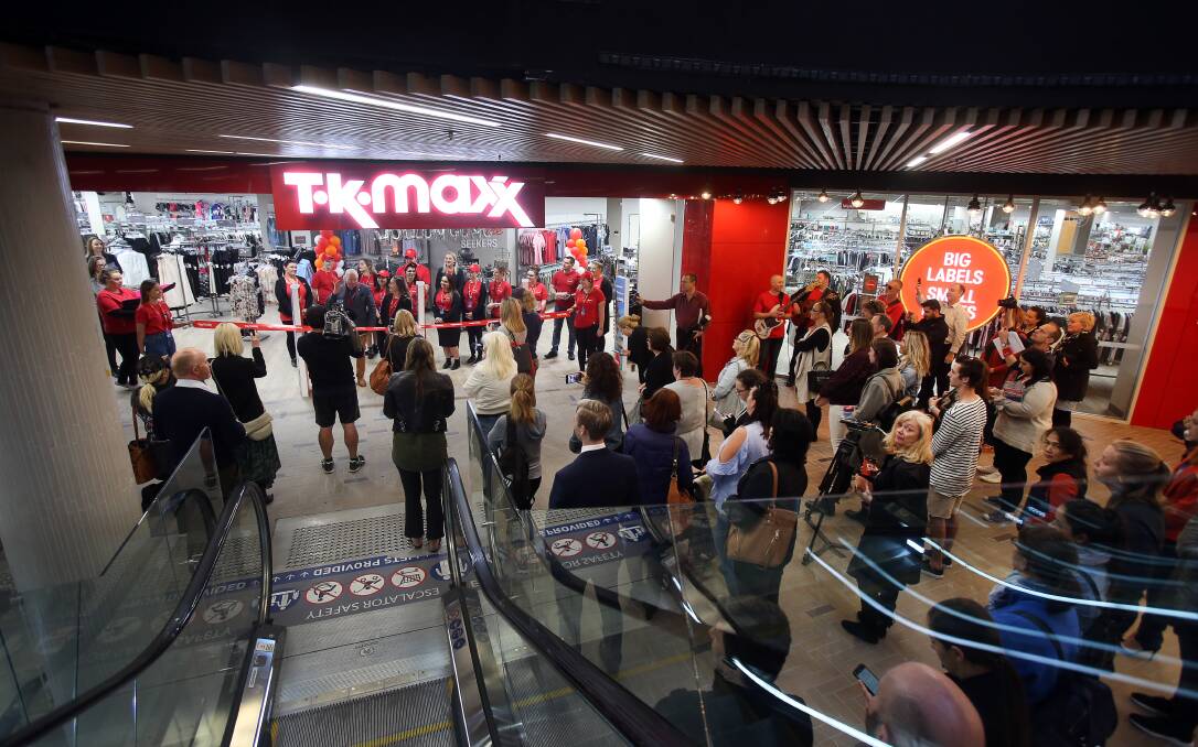 New retail store opens: Wollongong Lord Mayor Gordon Bradbery officially opens the new TK Maxx store in the redeveloped Wollongong Central. Picture: Robert Peet
