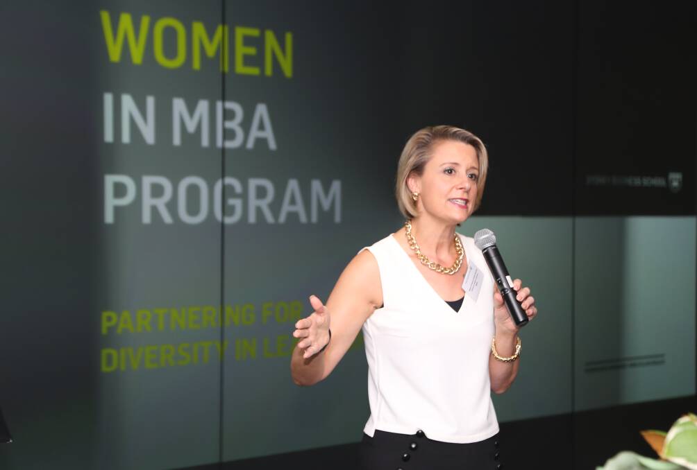 Calling more women: Former NSW Premier is calling businesswomen to consider a new Women in MBA program initiative that involves the UOW's Sydney Business School working with businesses and employees to achieve gender equity in MBAs. Picture: Greg Ellis.
