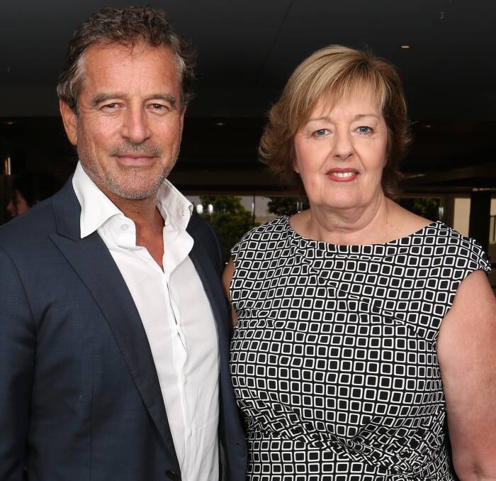 Wollongong potential: Mark Bouris and Glenda Papac at Illawarra Women in Business networking lunch at the Novotel where Wollongong was described as potentially Australia's answer to Silicon Valley. Picture: Greg Ellis.
