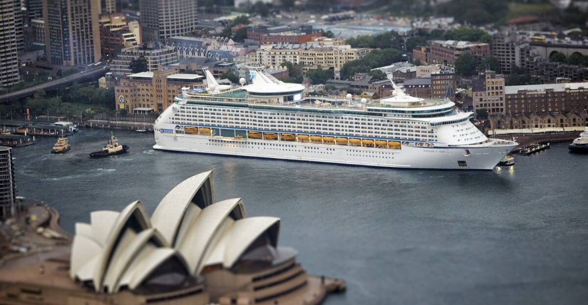 One her way to Wollongong: Voyager of the Seas in Sydney Harbour. She will arrive in Port Kembla between 7 and 8am on Tuesday, December 27. 

