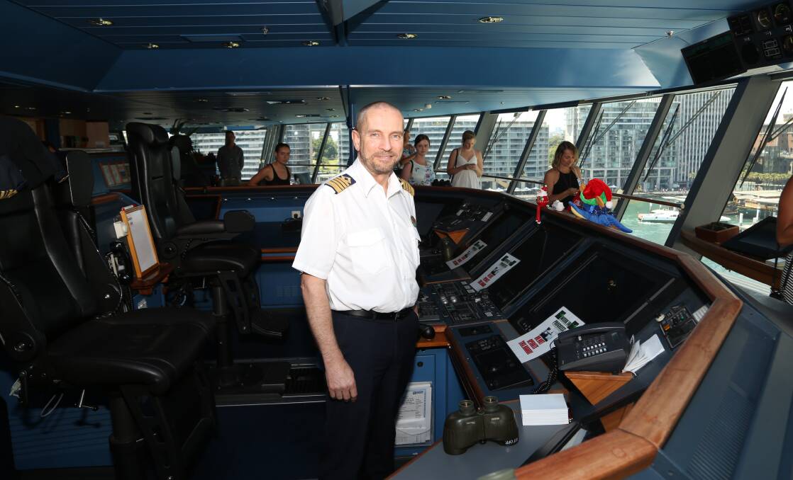 Man in charge: Royal Caribbean Captain Goran Peterson is Master of Radiance of the Seas and describes it as the best job in the world. Picture: Greg Ellis
