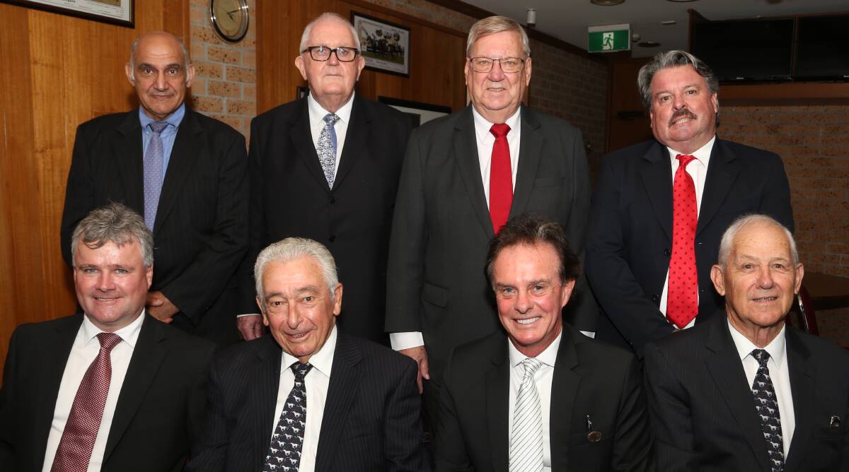 Illawarra Turf Club 2017 board: Tony Stephen, Barry Vandenbergh, Peter de Vries, Ross Farrell, Paul Mack, John Fletcher, Matt Howlin and Reg Curnow.
