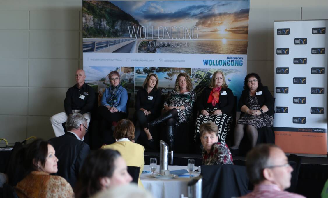 Tourist talk: Panel made up of local tourism associations in the region at City Beach Function Centre on Thursday. Picture: Greg Ellis.
