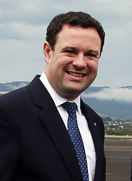 NSW Minister for Tourism Stuart Ayres at Illawarra Regional Airport.

