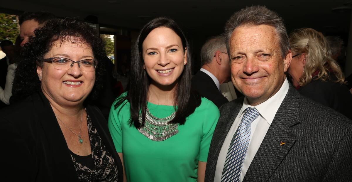 Dream being realised: Destination Wollongong chair Tania Brown, Royal Caribbean's Anna Bathgate and Cr Leigh Colacino at the Destination Wollongong, Illawarra Women In Business, Royal Caribbean lunch. Picture: Greg Ellis.
