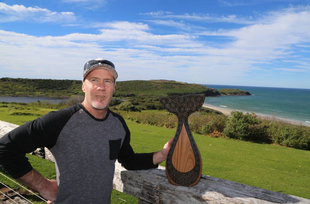 Sculptor: Local artist Ian Bell is one of many taking part in the inaugural Sculptures at Killalea Festival in mid October. Picture: Greg Ellis.

