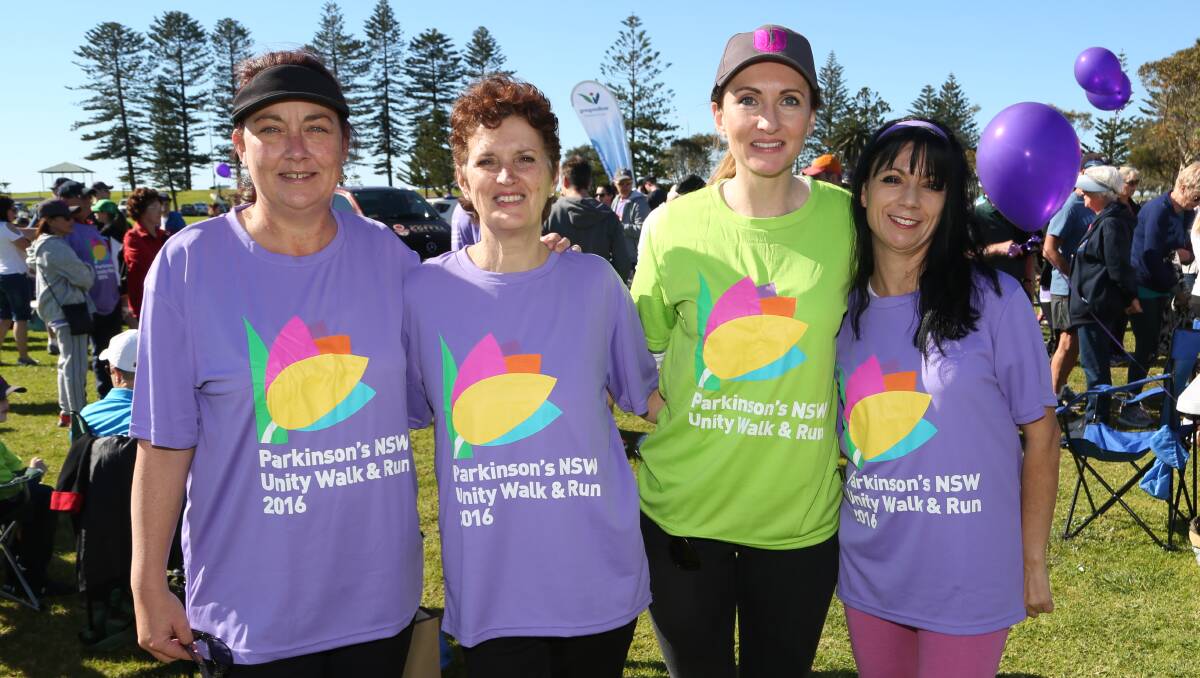 Fundraiser: Simone Mintram, Jo Szczepanowski, Jennifer Gray & Nina Cheyne at the Unity Walk & Run for Parkinson's NSW. Picture: Greg Ellis.


