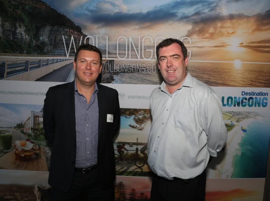 Coastal focus: Tourism Australia  Industry Relations manager Glen Davis with Destination Wollongong general manager Mark Sleigh. Picture: Greg Ellis