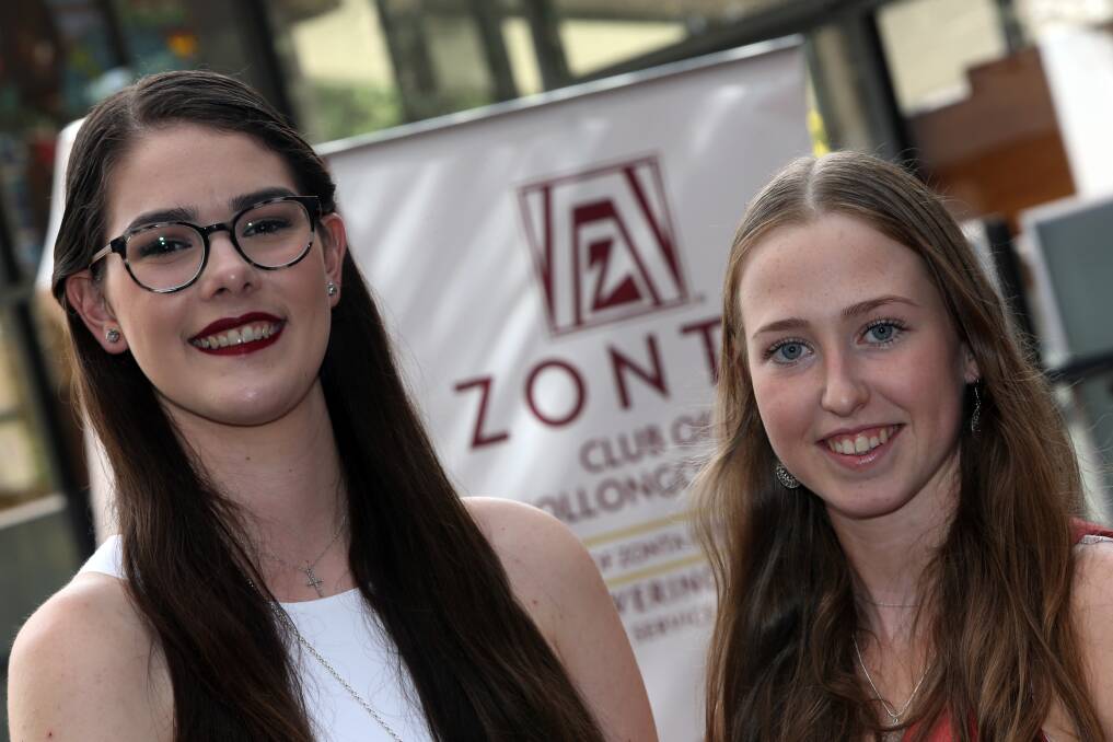 Recognised: NSW Young Australian of the Year Macinley Butson and Zonta Young Woman in Public Affairs winner Grace Mulley. Pic: Robert Peet.

