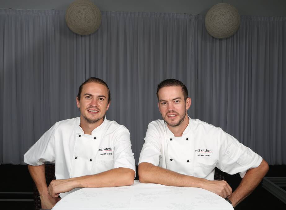 New catering business: Martin and Michael Papac are m2 kitchen. Picture: Greg Ellis.
