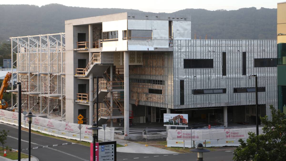 Ahead of schedule: The new iAccelerate building progresses well. Picture Greg Ellis.
