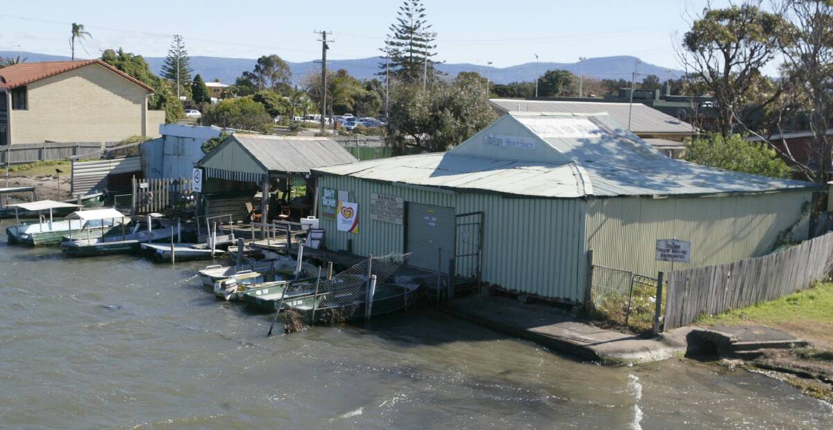 The Windang Boats Sheds in 2005 before they were demolished.
