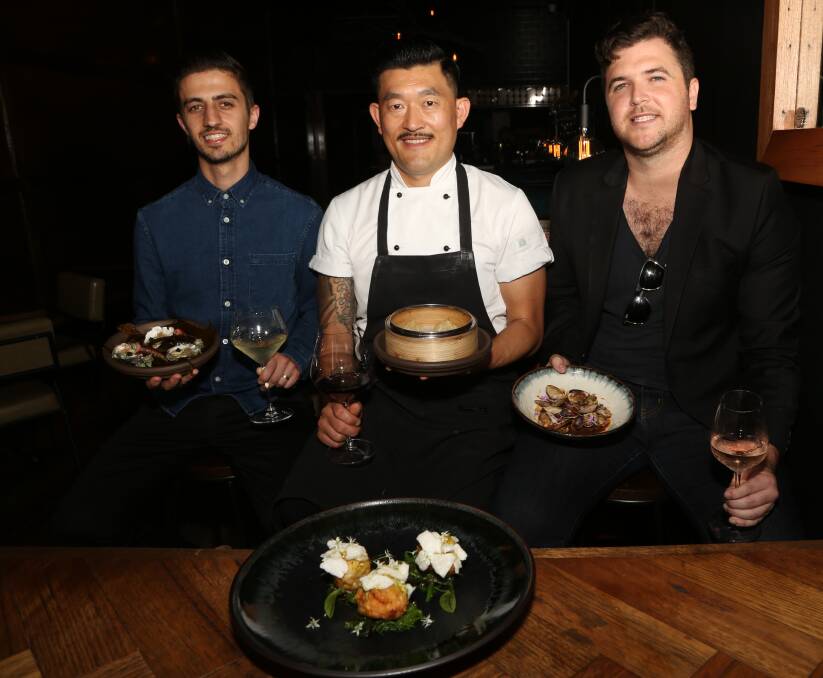 The Night Parrot owners Alex Stojanovski,  Alex (Choppy) Breslin and Luke McNamara wanted to bring something new to the small bar scene in Wollongong. Picture: Greg Ellis.
