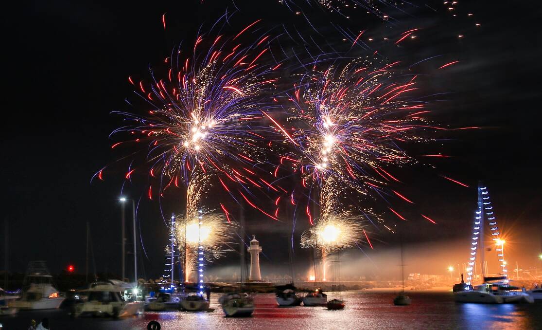 Double up: The 2017 fireworks at Wollongong Harbour. Another action packed day is planned in 2018 when Warrigal and Flagstaff team up for the community walk. Picture: Adam McLean.

