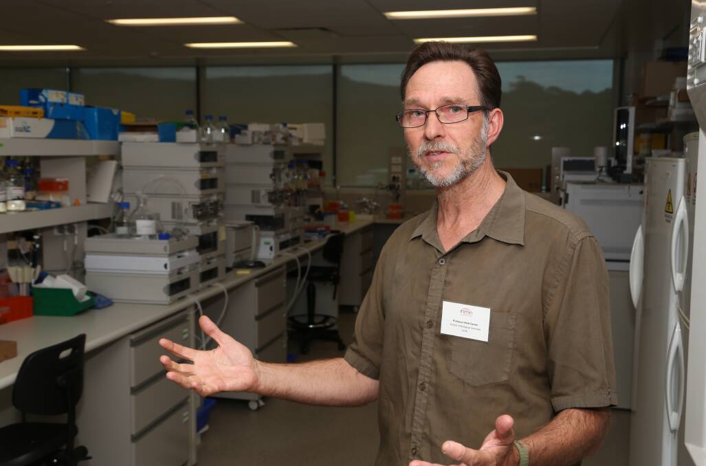Modern facilities: Professor Brett Garner from the School of Biological Sciences at UOW shows off one of the modern labs at IHMRI.
. 