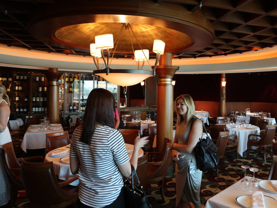 Food, food and more food: Destination Wollongong's Kate Chapman in one of the many dining rooms on Radiance of the Seas. Picture:Greg Ellis.