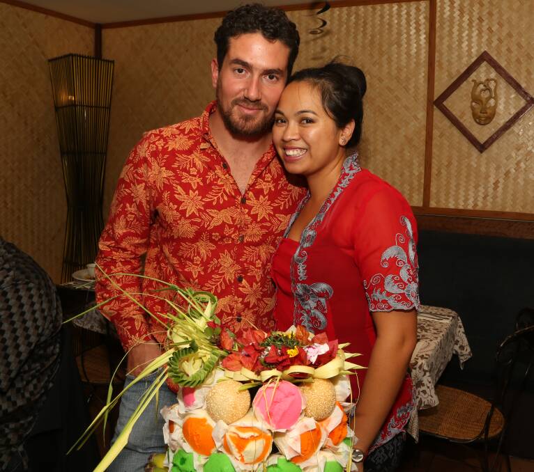 Happy couple: Will and Jules Mitry on the second anniversary of Balinese Spice Magic in Wollongong. Picture: Greg Ellis.
