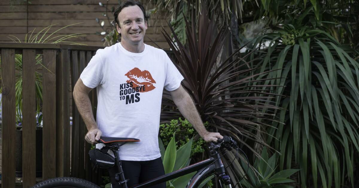 Peddling for a cause: Ben Wallis has two big bike rides coming up in the next two weeks to raise money and awareness for MS. Picture: Tanya Wallis.

